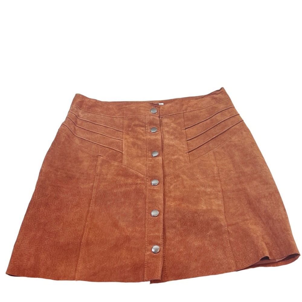 Costes Rebel Suede Miniskirt Sz S Western Boho Revival Quiet Luxury Sout…